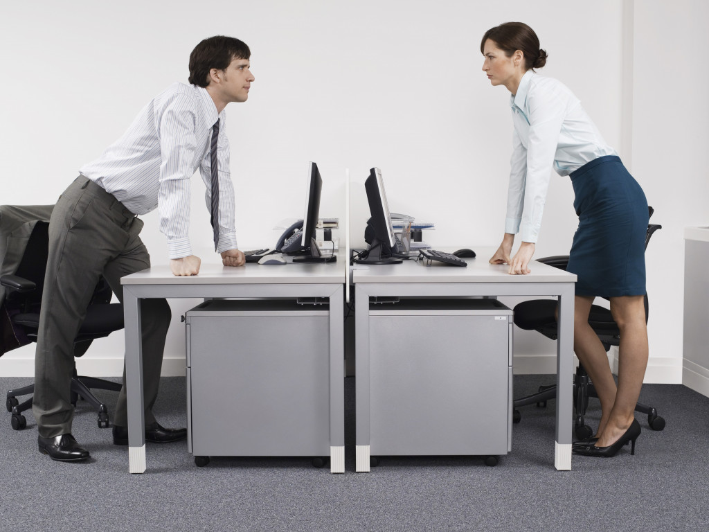 two employees having a dispute