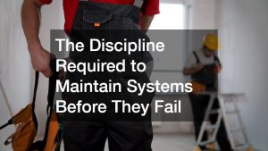The Discipline Required to Maintain Systems Before They Fail